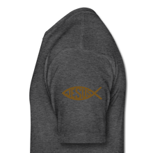 Load image into Gallery viewer, FISHER OF MEN- Premium Fitted Cotton/Poly T-Shirt - heather black