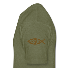 Load image into Gallery viewer, FISHER OF MEN- Premium Fitted Cotton/Poly T-Shirt - heather military green