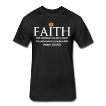 Load image into Gallery viewer, Faith Men's-Fitted Cotton/Poly T-Shirt by Next Level - black