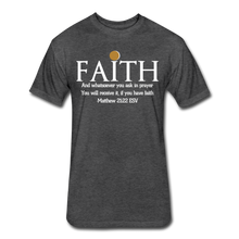 Load image into Gallery viewer, Faith Men's-Fitted Cotton/Poly T-Shirt by Next Level - heather black