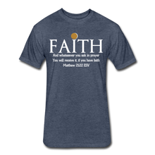 Load image into Gallery viewer, Faith Men's-Fitted Cotton/Poly T-Shirt by Next Level - heather navy