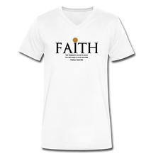 Load image into Gallery viewer, Faith-Blk-Men's V-Neck T-Shirt - white