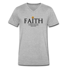 Load image into Gallery viewer, Faith-Blk-Men's V-Neck T-Shirt - heather gray