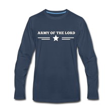 Load image into Gallery viewer, ARMY- Men's Long Sleeve T-Shirt - navy