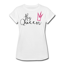 Load image into Gallery viewer, His Queen-Women's Relaxed Fit T-Shirt - white