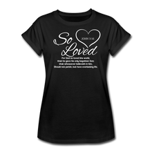 Load image into Gallery viewer, SO LOVED-Women's Relaxed Fit T-Shirt - black