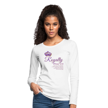 Load image into Gallery viewer, Royalty Velvet Print-Women's Premium Long Sleeve T-Shirt - white