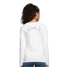 Load image into Gallery viewer, Royalty Velvet Print-Women's Premium Long Sleeve T-Shirt - white