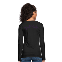 Load image into Gallery viewer, Royalty Velvet Print-Women's Premium Long Sleeve T-Shirt - black