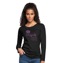 Load image into Gallery viewer, Royalty Velvet Print-Women's Premium Long Sleeve T-Shirt - black