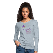 Load image into Gallery viewer, Royalty Velvet Print-Women's Premium Long Sleeve T-Shirt - heather ice blue