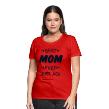 Load image into Gallery viewer, Best Mom Ever/Black Glittery Bling Women’s Premium T-Shirt - red