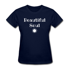 Load image into Gallery viewer, Beautiful Soul Women's T-Shirt-whtpt - navy