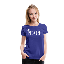Load image into Gallery viewer, PEACE-Premium Woman's T - royal blue
