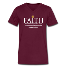 Load image into Gallery viewer, Faith-Men's V-Neck T-Shirt - maroon
