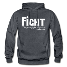 Load image into Gallery viewer, FIGHT-BIG &amp; TALL MEN'S Heavy Blend Adult Hoodie - charcoal gray
