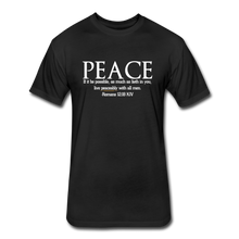 Load image into Gallery viewer, PEACE-Fitted Cotton/Poly T-Shirt by Next Level - black
