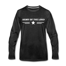 Load image into Gallery viewer, ARMY- Men's Long Sleeve T-Shirt - charcoal gray
