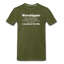 Load image into Gallery viewer, Worshipper-Men's Premium T-Shirt - olive green

