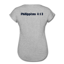 Load image into Gallery viewer, Train Hard-Women's Tri-Blend V-Neck T-Shirt - heather gray
