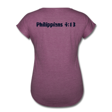 Load image into Gallery viewer, Train Hard-Women's Tri-Blend V-Neck T-Shirt - heather plum
