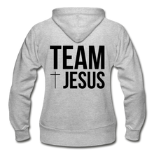 Load image into Gallery viewer, Team Jesus-Heavy Blend Women's Zip Hoodie - heather gray
