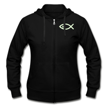 Load image into Gallery viewer, Glow In The Dark Team Jesus- Heavy Blend Women's Zip Hoodie - black
