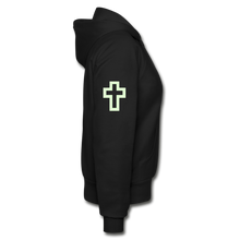 Load image into Gallery viewer, Glow In The Dark Team Jesus- Heavy Blend Women's Zip Hoodie - black
