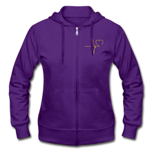 Load image into Gallery viewer, GOD IS GOOD- Heavy Blend Women's Zip Hoodie - purple
