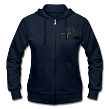Load image into Gallery viewer, GOD IS GOOD- Heavy Blend Women's Zip Hoodie - navy
