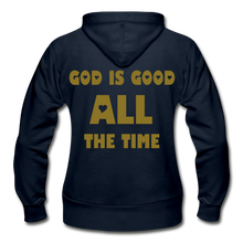 Load image into Gallery viewer, GOD IS GOOD- Heavy Blend Women's Zip Hoodie - navy
