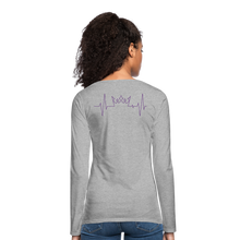 Load image into Gallery viewer, Royalty Velvet Print-Women's Premium Long Sleeve T-Shirt - heather gray
