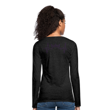 Load image into Gallery viewer, Royalty Velvet Print-Women's Premium Long Sleeve T-Shirt - charcoal gray
