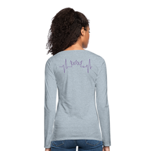 Load image into Gallery viewer, Royalty Velvet Print-Women's Premium Long Sleeve T-Shirt - heather ice blue
