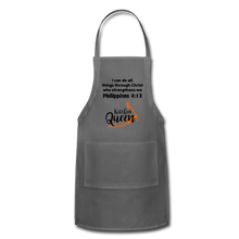 Load image into Gallery viewer, Kitchen Queen-Adjustable Apron - charcoal
