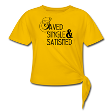 Load image into Gallery viewer, Stacie 3-Women's Knotted T-Shirt - sun yellow
